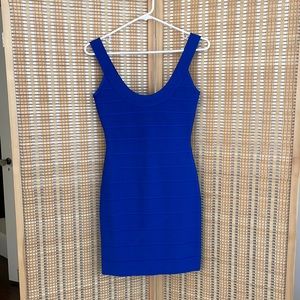 Never been worn royal blue Herve Leger.